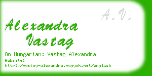 alexandra vastag business card